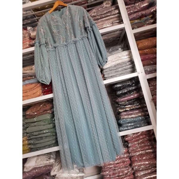 GAMIS Princess Tile PESTA Gamis Brukat Terbaru Nadila / GAUN BRIDESMAID TERBARU / BUSUI