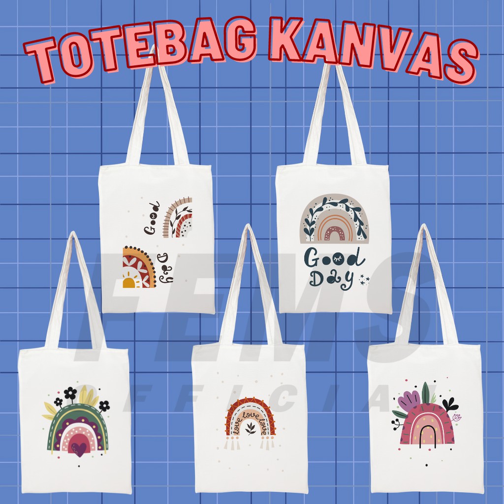 Tote Bag Kanvas Premium Wanita Vintage Tote Bag Laptop Aesthetic Boho