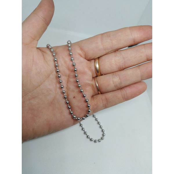 kalung besi putih merica besar