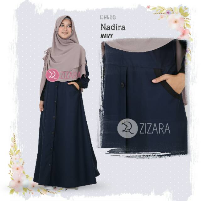 NADIRA DRESS NAVY ZIZARA