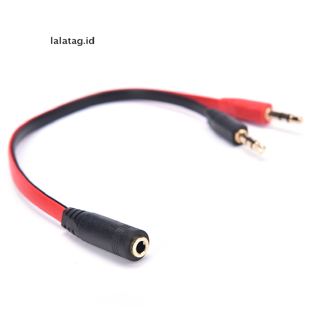 (Flyag) Kabel Adapter Splitter Audio AUX 3.5mm 1 Female Ke 2 Male Untuk Earphone / Headphone