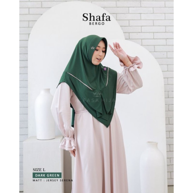 Bergo Shafa || by Alfasa hijab|| Jilbab Instan Premium branded Original || Bergo daily