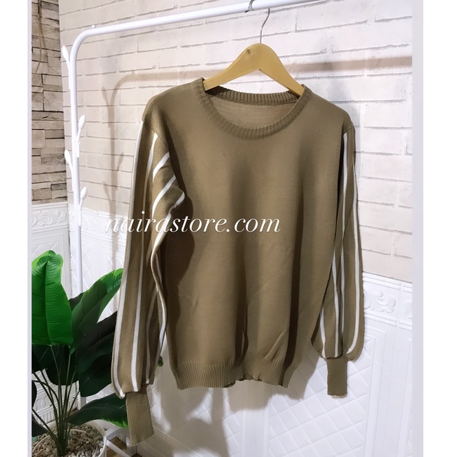 ISYANA BLASTER KNIT OUTER/Blouse rajut Bayoneta Tangan Balon