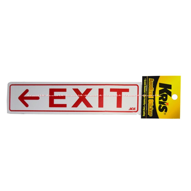 Stiker Exit Panah Kiri Sticker Eksit Mudah Diaplikasikan Pada Kaca Metal Atau Plastik Exits left