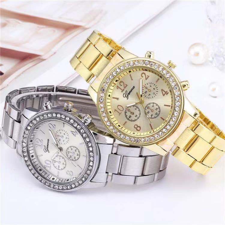 Jam Geneva Wanita Analog Diamond Fashion Casual Lady Wrist Watch Import / Jam Tangan Wanita Geneva