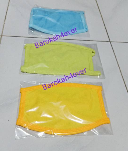 MASKER KAIN 2 LAPIS Tali Panjang (Minim Order 2 pcs )