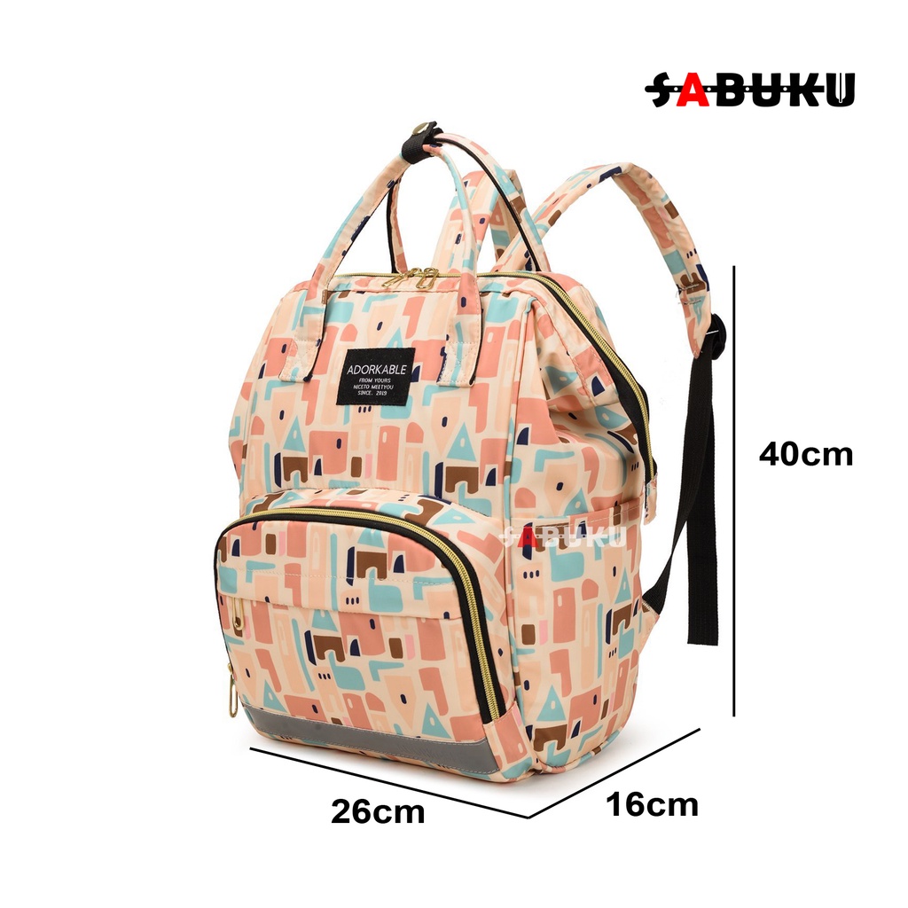 Tas Ransel Moms&amp;Baby Tas Popok Backpack Moms Baby Multi-Function Diaper Bag Babycare Forest Mommy or Diaper -  232