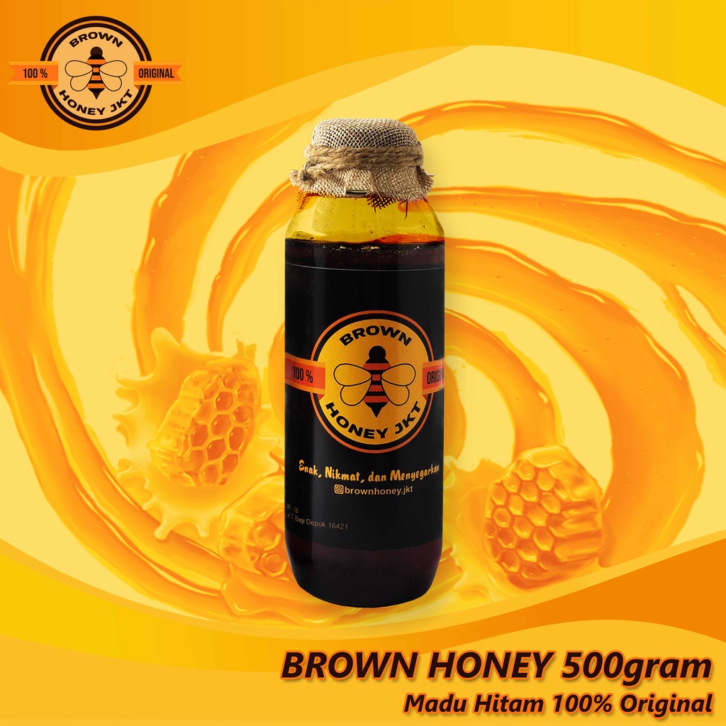 

Brown Honey Madu Hitam 500gram 100% ORIGINAL