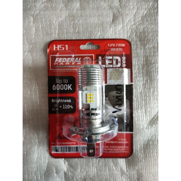bola depan led HS1 12v 7/8w putih white yamaha vixion vixion new R15 federal