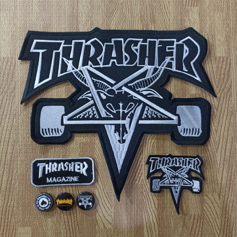 Backpatch bordir Thrasher satu set best quality