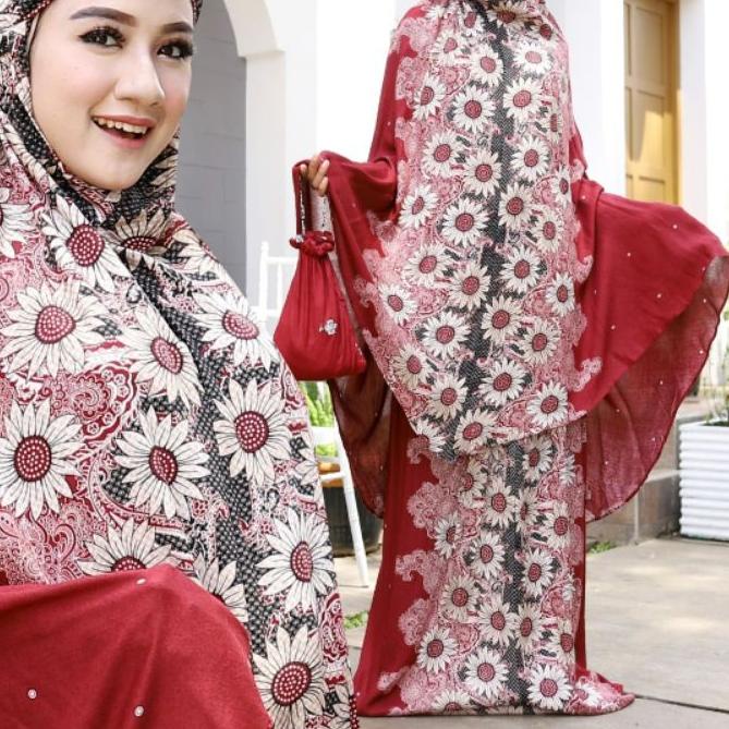 ✻ grosir tanah abang|| MUKENA BALI DEWASA JUMBO KATUN RAYON MOTIF | CIARA LESTIA POLKA ➥