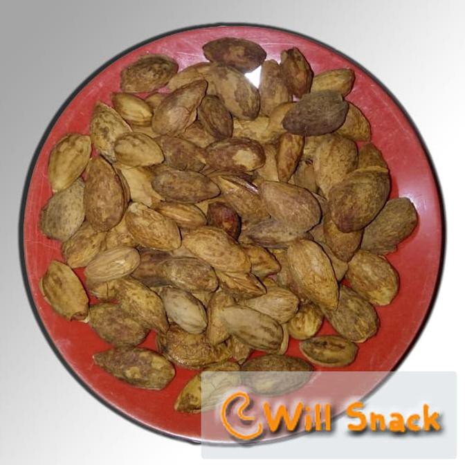 

Kacang Almond Panggang Roasted Usa California In Shell Manis Gurih 250 Mentarieka_Shop