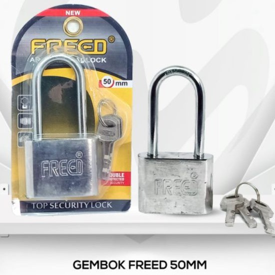 GEMBOK FREED 50MM leher panjang dan pendek double protection - top security lock