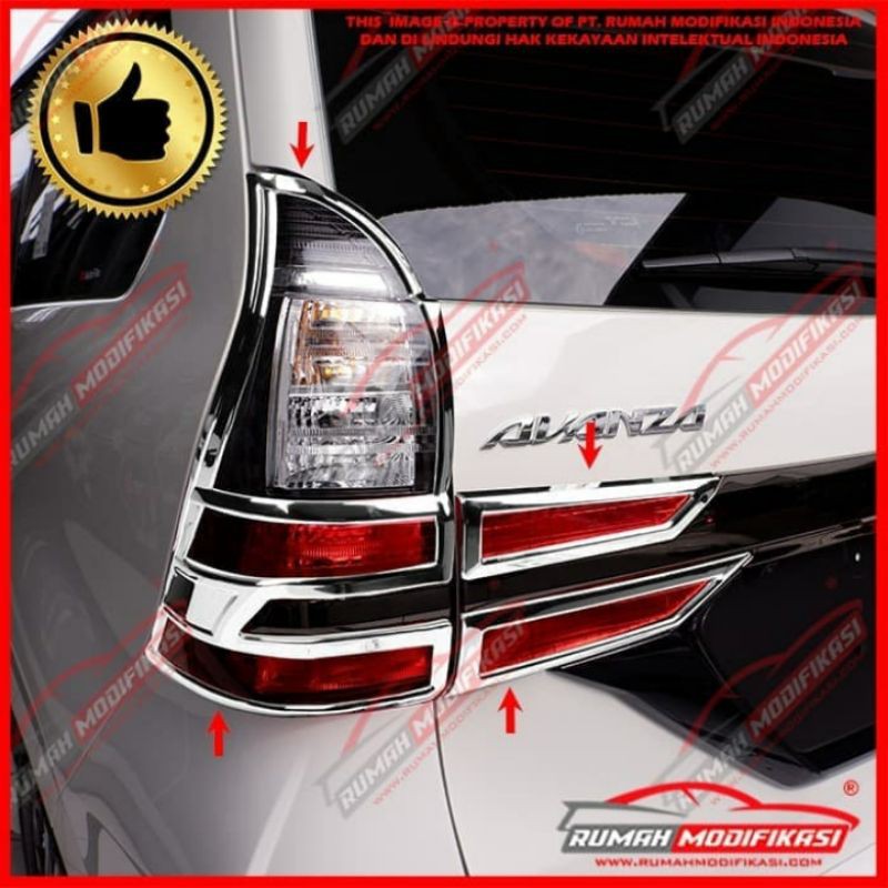 GARNISH LIST LAMPU BELAKANG FOR TOYOTA AVANZA 2019
