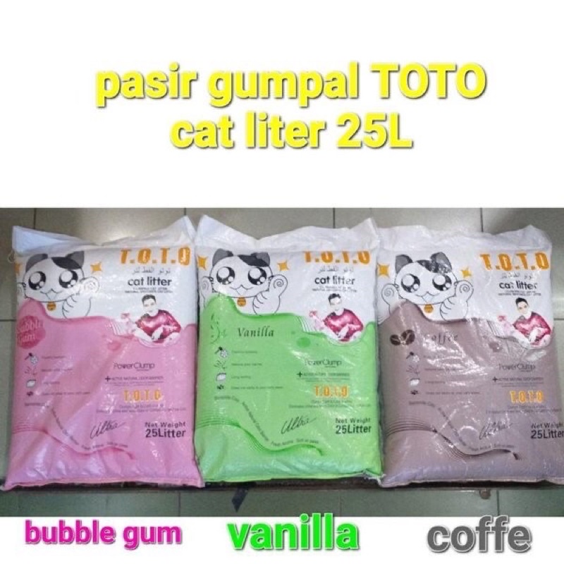PASIR KUCING TOTO 25 LITER/ PASIR KUCING TOTO