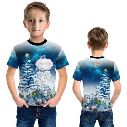 Kaos Baju T-shirt Murah Anak Laki-Laki Dan Perempuan Merry Christmas Natal 2021 Art21