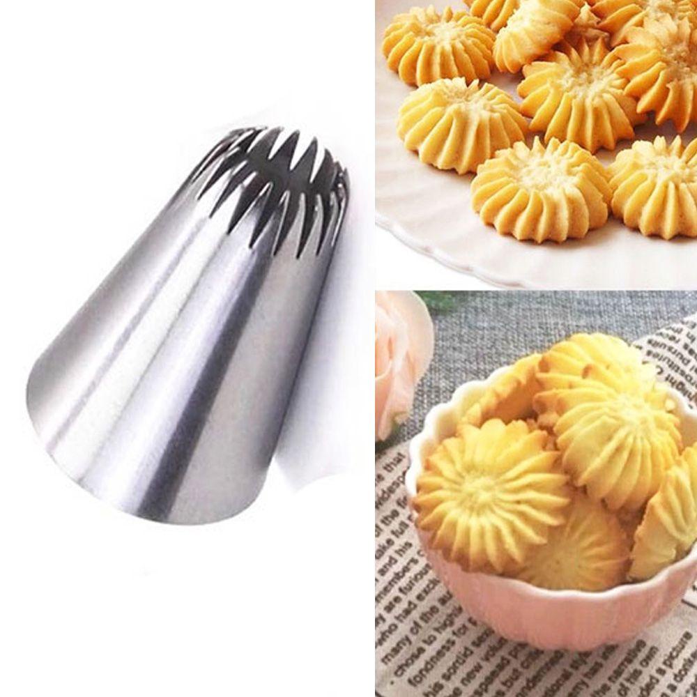 Terpopuler #195icing Piping Nozzle Bakery Pastry Tips Stainless Steel Aksesoris Dapur Alat Es Krim