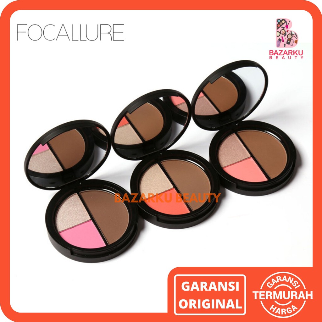 Focallure Trio Blush Highlighter Contour Palette Focallure Contour Focallure Blushon Focallure Blush On Focallure Highlighter Focallure Blush Highlighter Contour Focalure Focallur Fucallure Foccalure