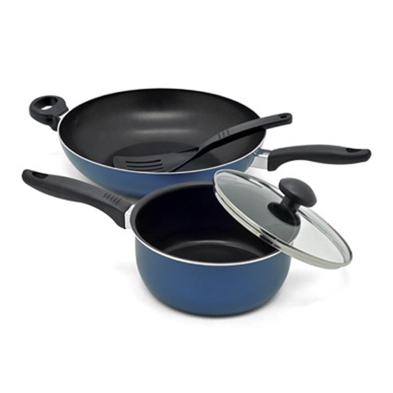 ( BISA COD ) Maxim Paris Wajan Anti Lengket Set (18 cm Saucepan + 30 cm Wok) - Warna Random LIMITED