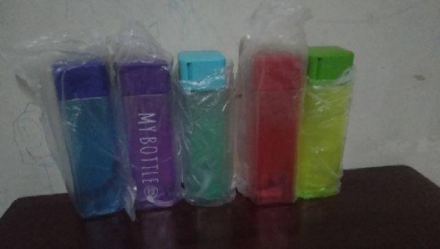 Botol Minum My Bottle Kotak Warna / Botol Versi Baru Bentuk Square