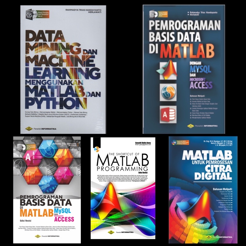 buku paket hemat matlab data mining matlab matlab citra digital basis data matlab