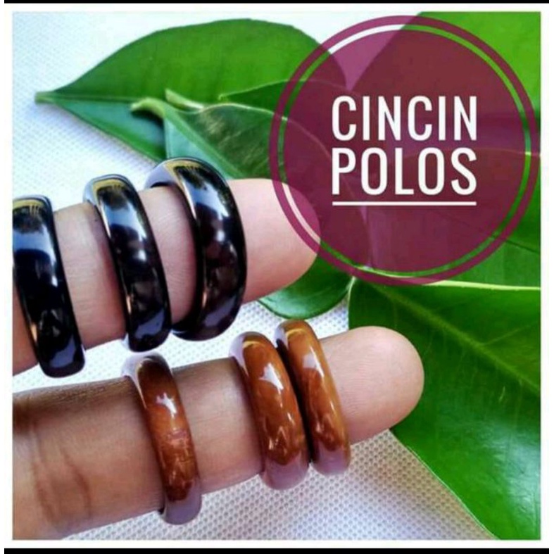 cincin kaokah polos coklat dan hitam 100% asli