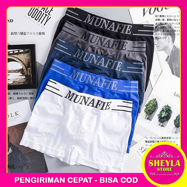 Celana Dalam Boxer Munafie Pria / CD Boxer Munafie Men UnderPants Underware Impor Premium / TS-87
