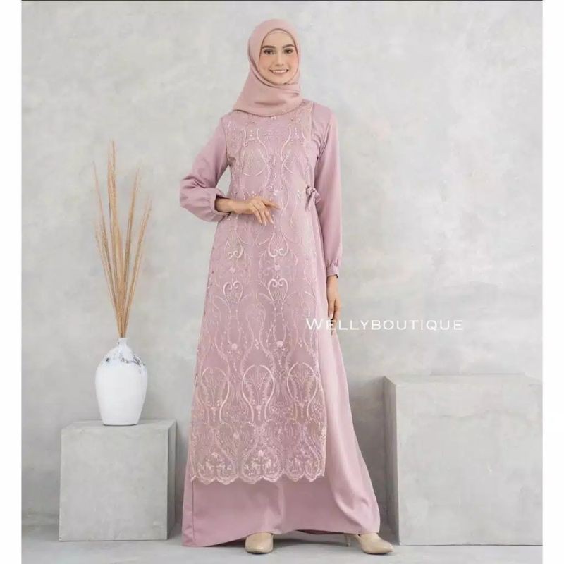 GAMIS WILONA SWAN TILE DRESS