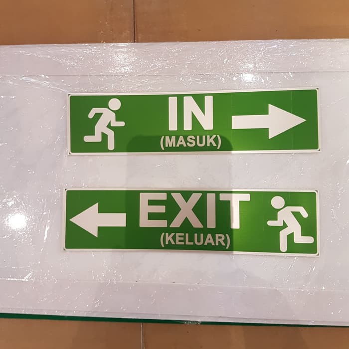 

LABEL K3 RAMBU SAFETY EXIT ATAU IN UK 4X18CM HARGA SATU PCS