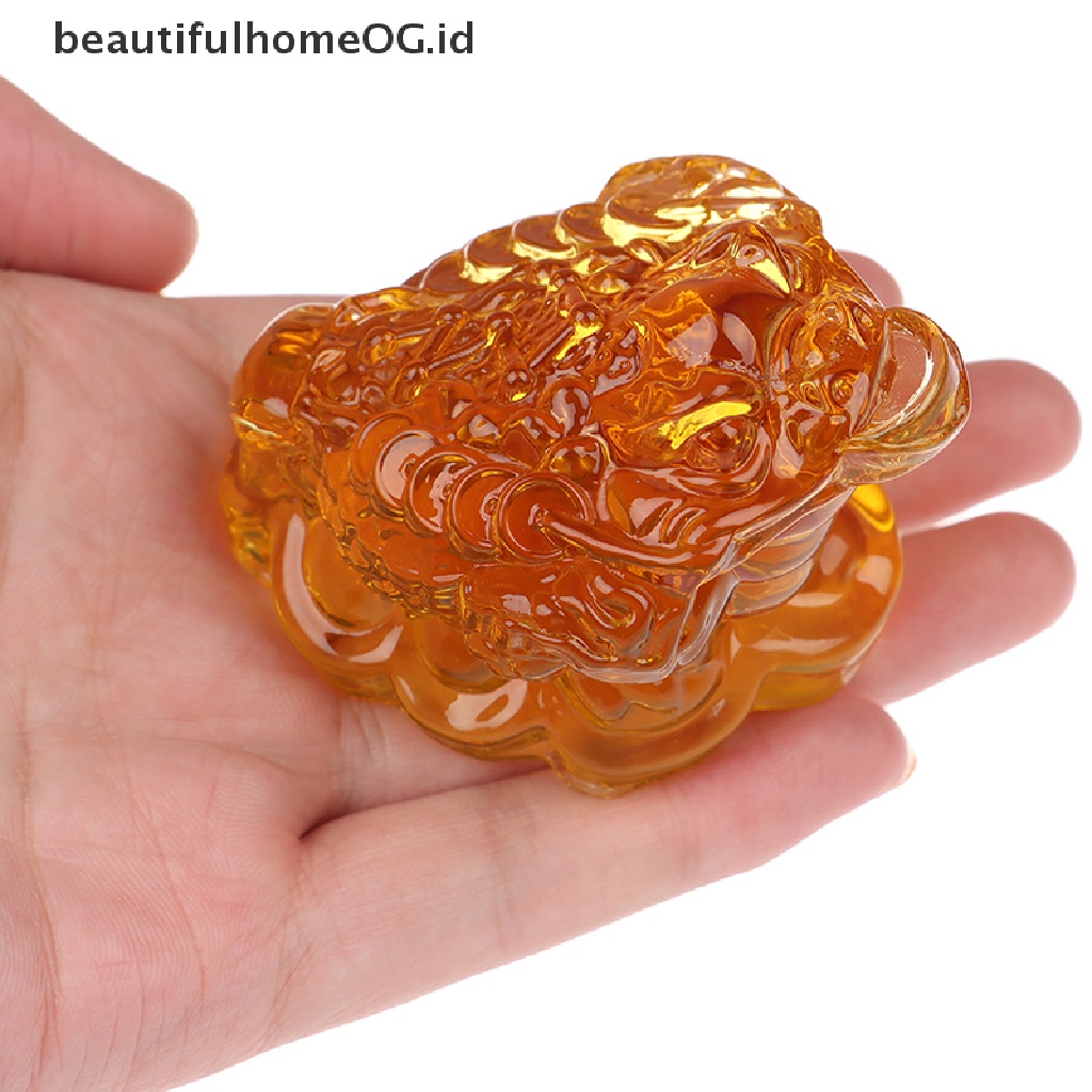 1 Pc Ornamen Katak Keberuntungan Warna Emas Gaya China