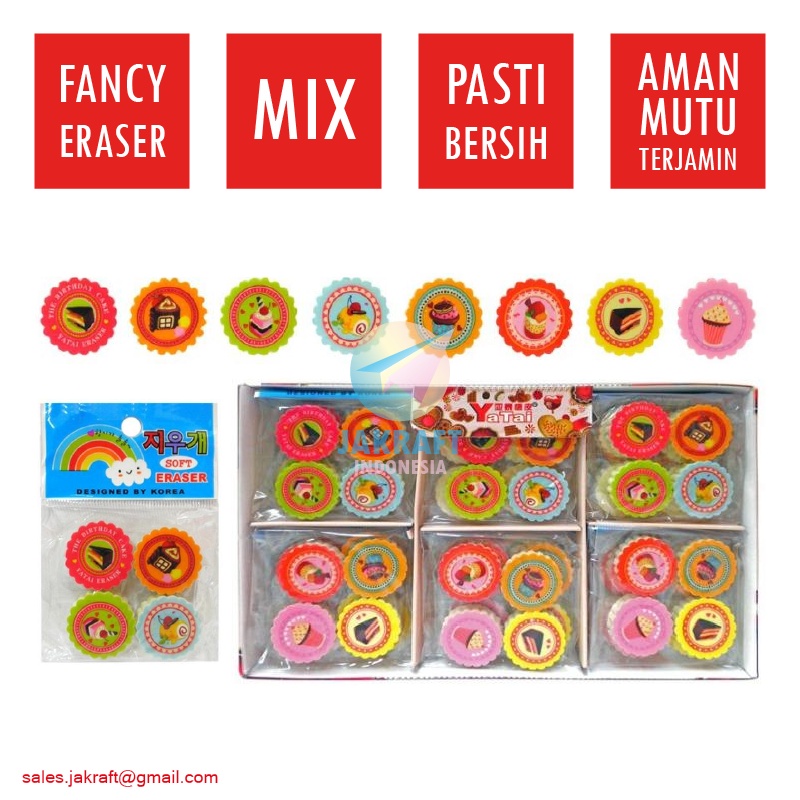 

(30 Set) Penghapus Kue Ulang Tahun Birthday Cake Eraser Lucu Unik Fancy Korea Murah Bersih Berkuali