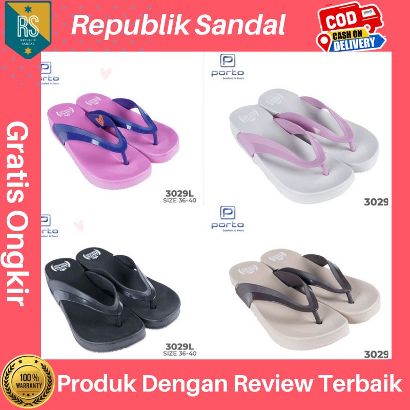 Sandal jepit wanita Porto 3029 L 36-40