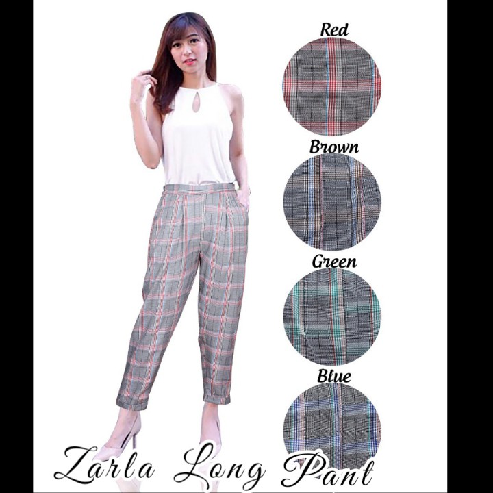CELANA KOTAK WANITA PREMIUM // CELANA TARTAN WANITA // TARTAN PANTS TERBARU