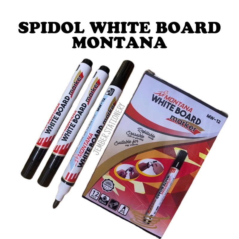 

(12pcs) Spidol White Board | Spidol Papan Montana