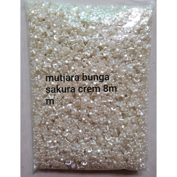 Mote Bunga Sakura Mutiara 1pon-Mote Sakura 8mm