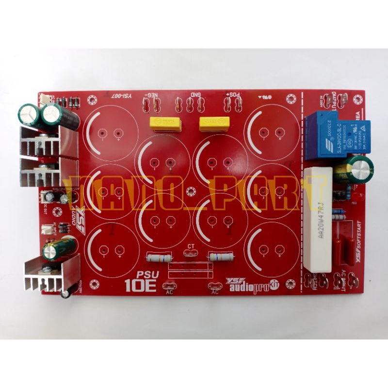 pcb psu 10 elco plus softstart / pcb elco + soft start psu simetris & psu fan/kipas