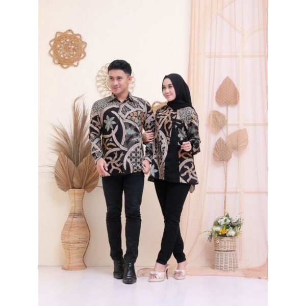 Atasan Batik Wanita Fashion Blouse Batik Kombinasi katun mix kain wolfis