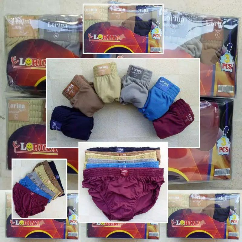 TERMURAH ( Isi 3pcs ) Celana Dalam Lorina Sports