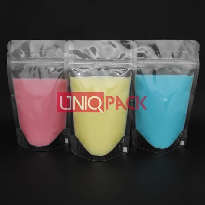 PLASTIK PUDOT POLOS 9X15 KPACK/ STANDING POUCH PUDOT/ PUDING SEDOT