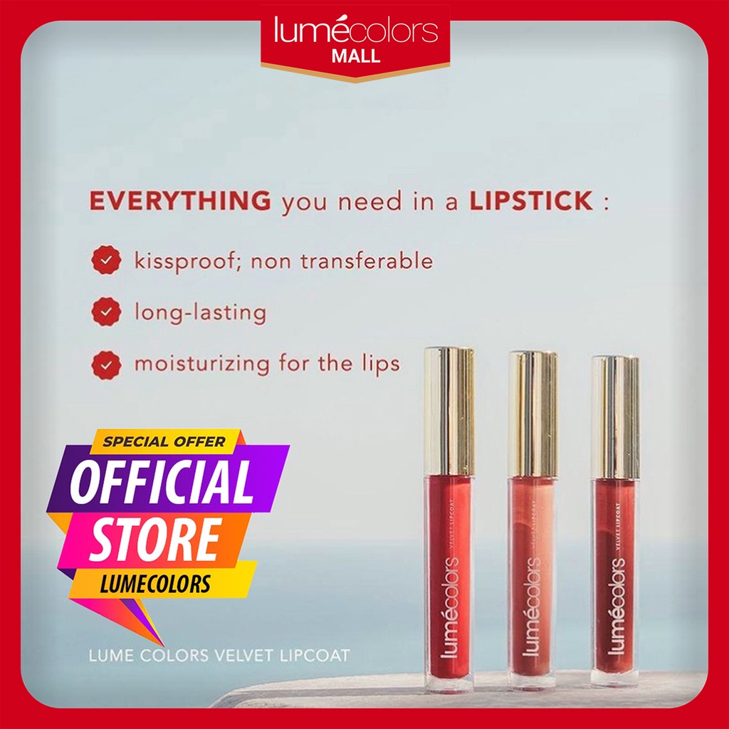 Lipstik Lumecolors Velvet Lipcoat Anti Crack Halal BPOM