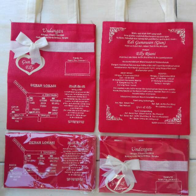 

Undangan tas mini bonus sticker label nama