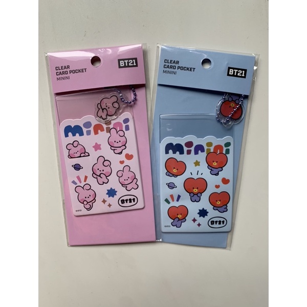 READY STOCK OFFICIAL BT21 MININI HAND FAN BT21MININI CLEAR CARD POCKET