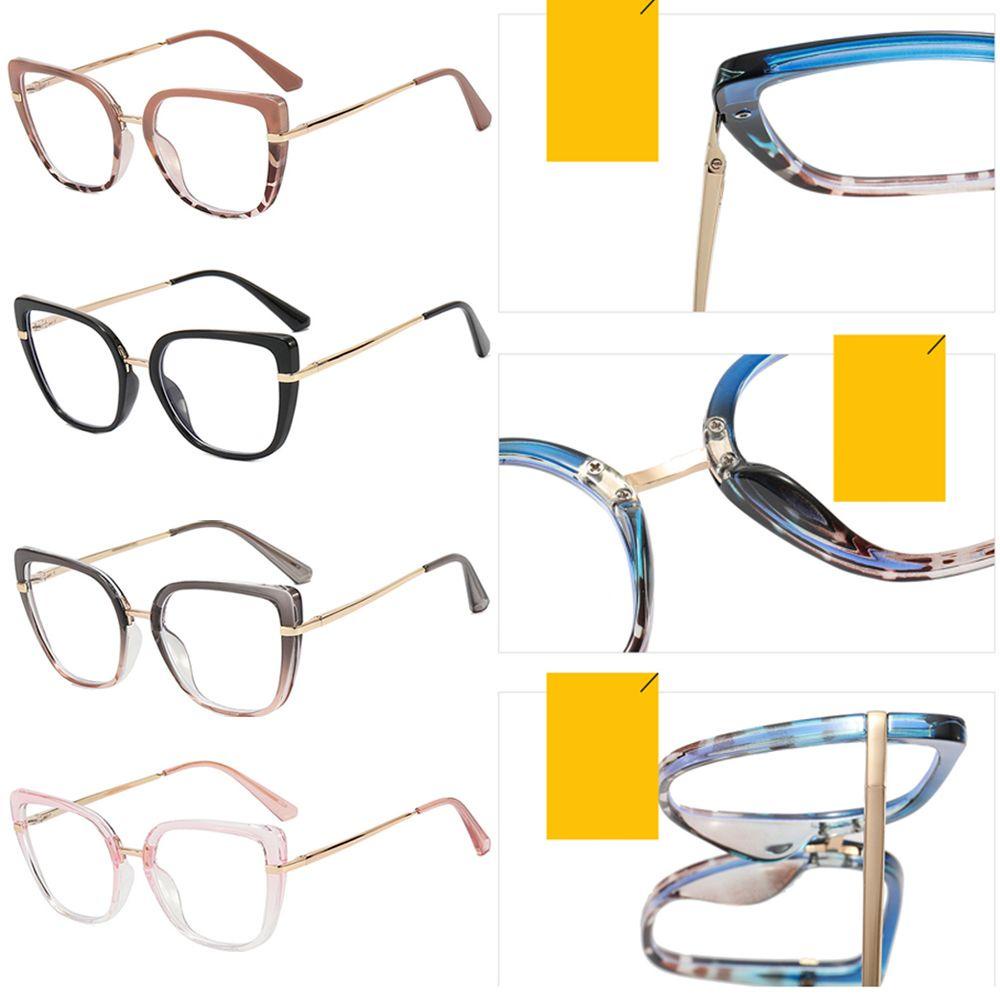 Populer Cat Eye Frame Eyeglasses Vintage Anti Blue light Vision Care Kacamata Baca