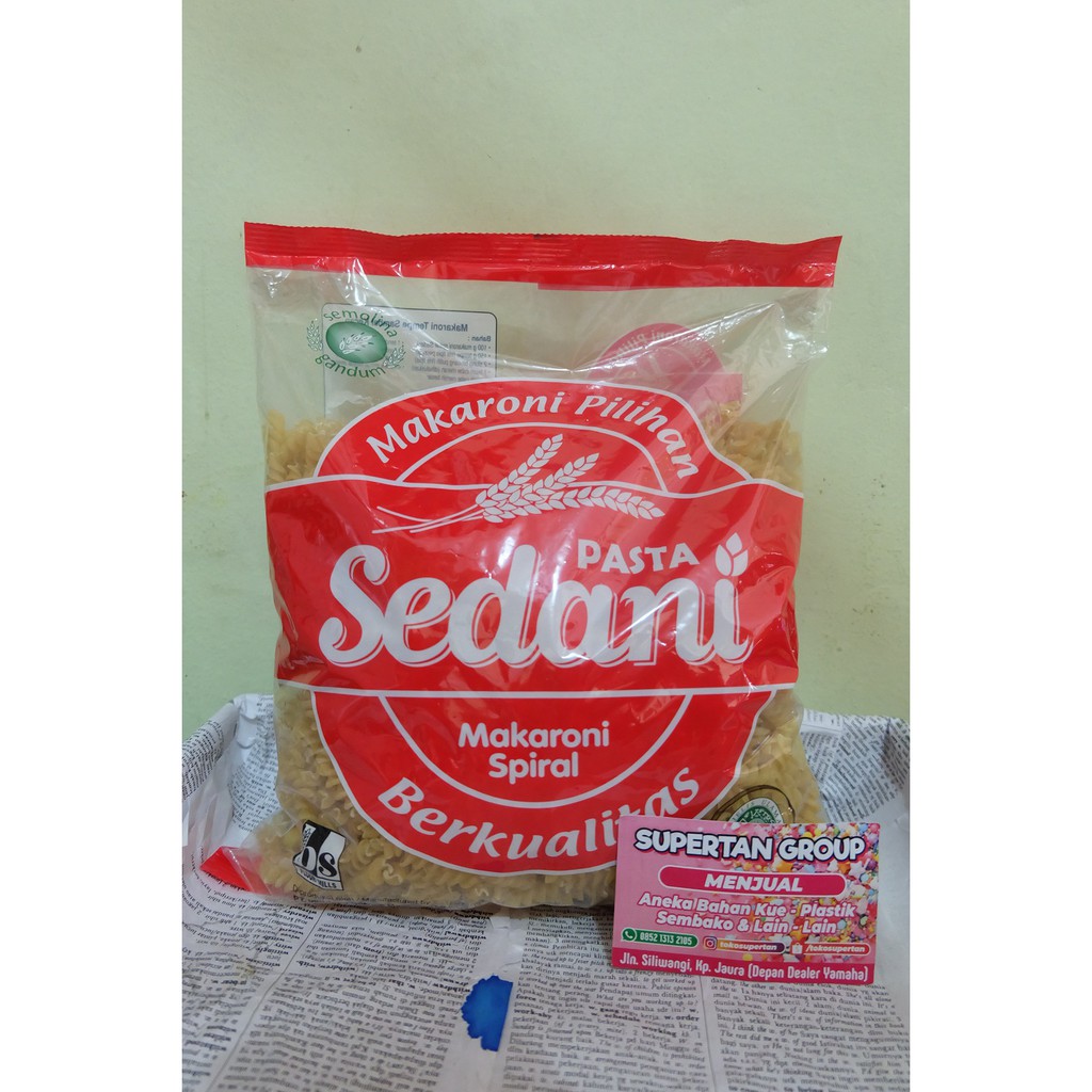 

MAKARONI KERANG SPIRAL MEREK SEDANI 1 KG