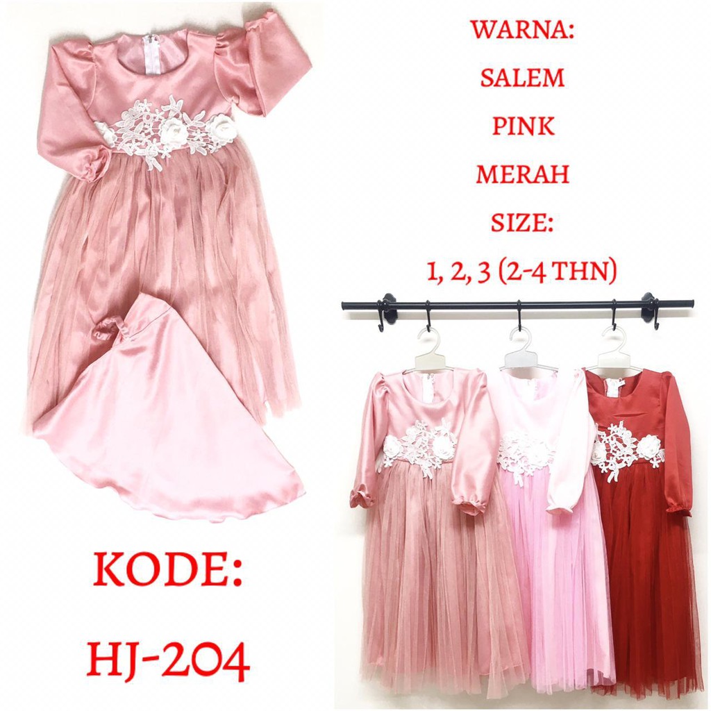 Dress Gamis Tutu Bunga (2-4 Thn) CBKS