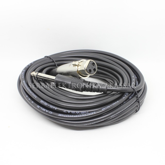 Kabel Microphone 5Meter 10Meter 15Meter Newsat Hitam