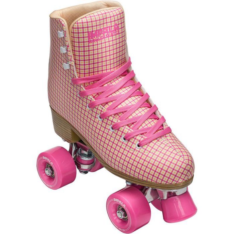 Sepatu Roda Impala Rollerskates - Pink Tartan original sepatu roda