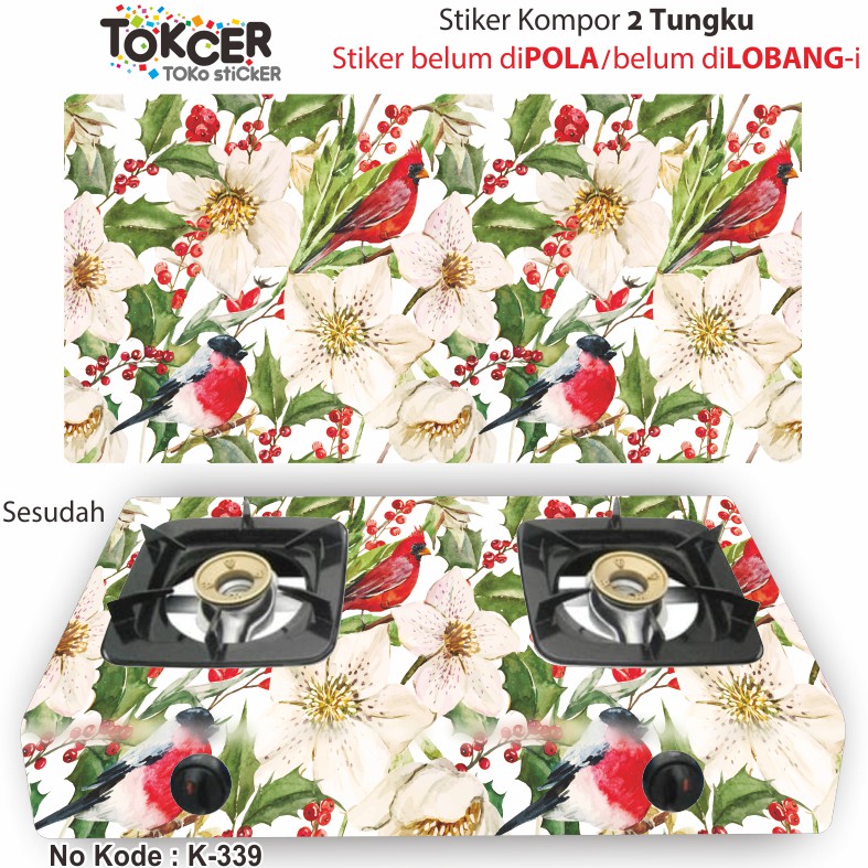 Stiker Kompor 2 Tungku MONSTERA