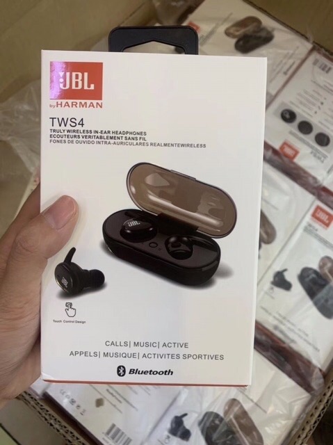 headset bluetooth TWS 4 wireless earphone bluetooth isi 2 kiri kanan