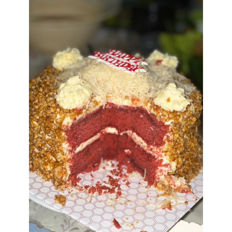 

Red Velvet cake with cream cheese frosting